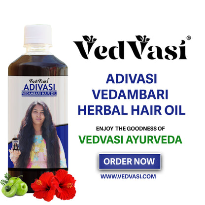 Adivasi Vedambari Herbal Hair Oil for Hair Growth & Hair Fall Control + Free Shampoo Powder