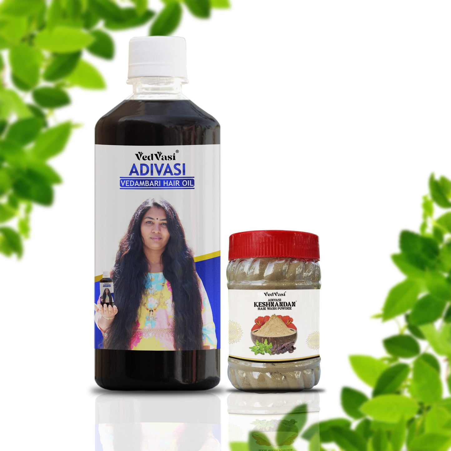 Adivasi Vedambari Herbal Hair Oil for Hair Growth & Hair Fall Control + Free Shampoo Powder