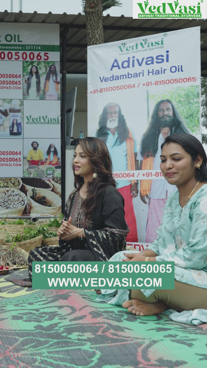 Adivasi Vedambari Herbal Hair Oil for Hair Growth & Hair Fall Control + Free Shampoo Powder
